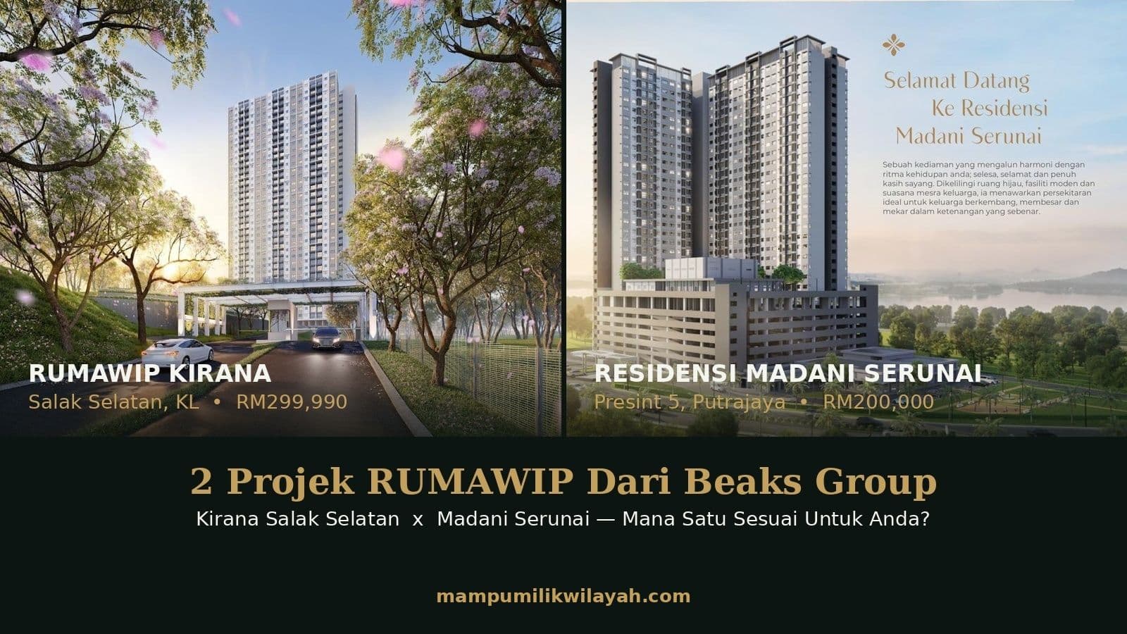 RUMAWIP Kirana Salak Selatan and Residensi Madani Serunai project promotion by Beaks Group