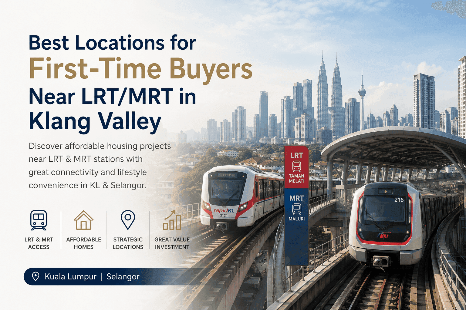 First-time buyer guide to homes near LRT and MRT stations in the Klang Valley