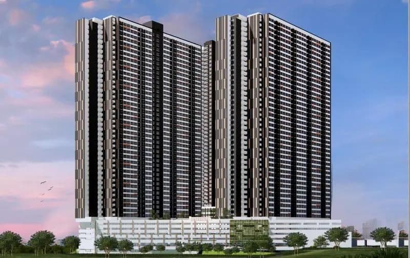 RUMAWIP Tepian Tasik twin residential towers viewed from the front
