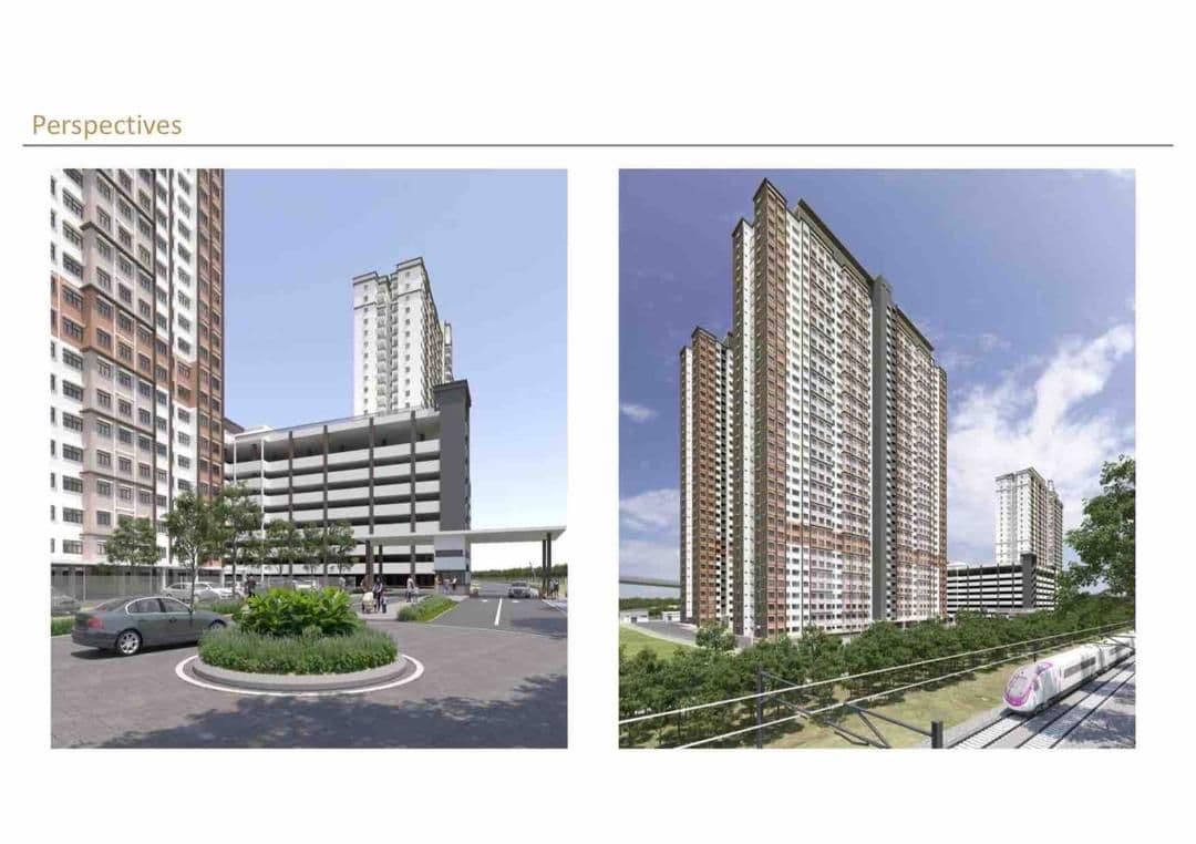 RUMAWIP Residensi Sentral Putrajaya entrance podium and residential tower perspectives