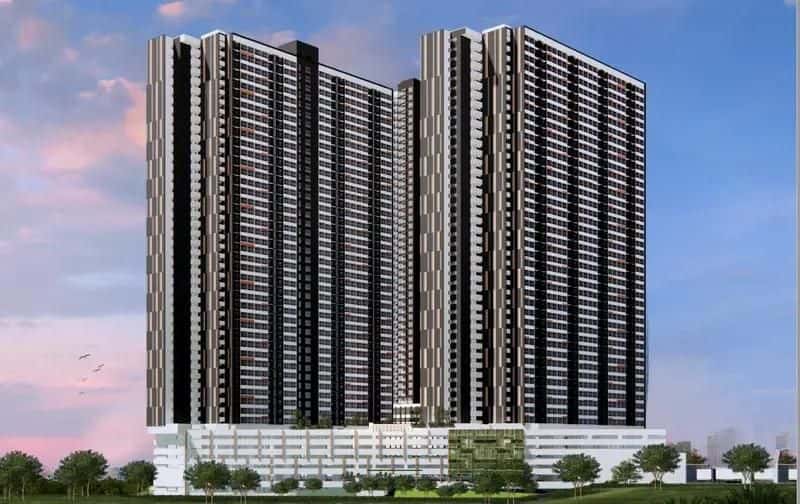 RUMAWIP Tepian Tasik twin residential towers viewed from the front